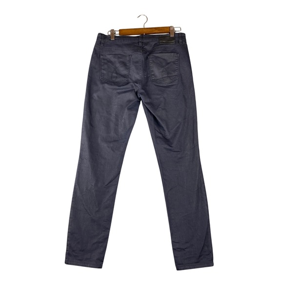 Calvin Klein Jeans Leggings Womens Size 10 Coated/Waxed Skinny Stretch Dark Wash - Picture 2 of 14